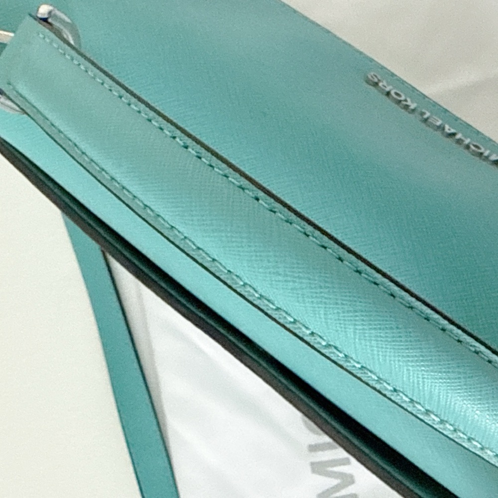 Michael Kors Two-Tone Aqua and Mint Top-Handle Satchel - Picture 4 of 6